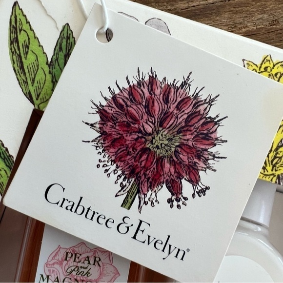 Crabtree and Evelyn Pear and Pink Magnolia Travel Size Gift Set New in Box - Picture 9 of 14